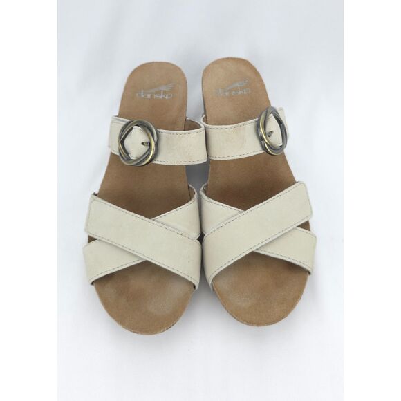 Dansko Women's Susie‎ Slip-on Strappy Footbed Cork Wedge Sandals Size 7.5/38 - Picture 13 of 13